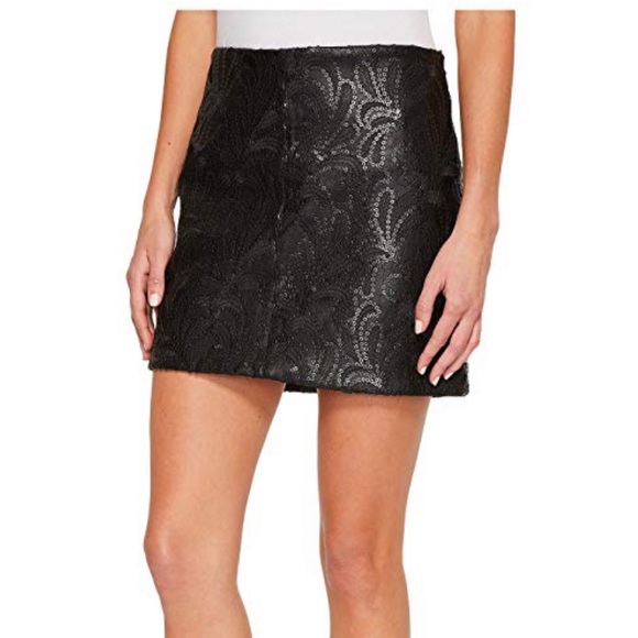 Blank NYC Vegan Leather Skirt with Sequins - Picture 2 of 8